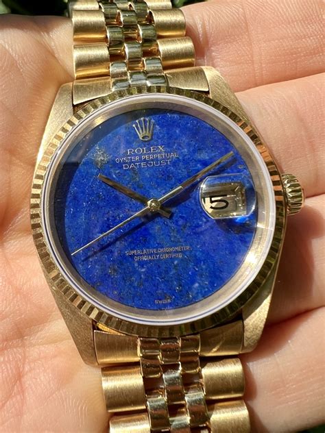 rolex brown dial datejust|Rolex lapis lazuli dial.